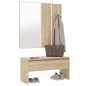 vidaXL Set de muebles de recibidor madera contrachapada roble Sonoma vidaXL Set de muebles de recibidor madera contrachapada roble Sonoma