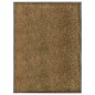 vidaXL Felpudo lavable marrón 90x120 cm vidaXL Felpudo lavable marrón 90x120 cm