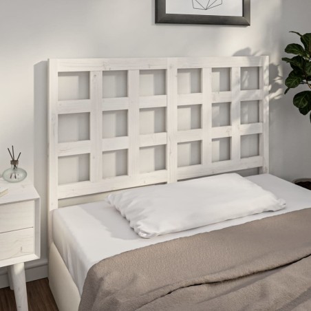 vidaXL Cabecero de cama madera maciza de pino blanco 125,5x4x100 cm