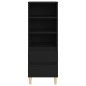 vidaXL Aparador alto madera contrachapada negro 40x36x110 cm