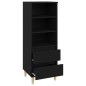 vidaXL Aparador alto madera contrachapada negro 40x36x110 cm