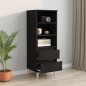 vidaXL Aparador alto madera contrachapada negro 40x36x110 cm
