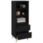 vidaXL Aparador alto madera contrachapada negro 40x36x110 cm