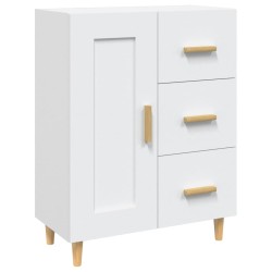 vidaXL Aparador de madera contrachapada blanco 69,5x34x90 cm