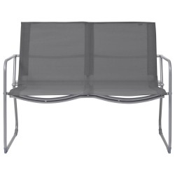 vidaXL Juego de muebles de jardín 4 piezas tela y acero gris