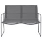 vidaXL Juego de muebles de jardín 4 piezas tela y acero gris vidaXL Juego de muebles de jardín 4 piezas tela y acero gris