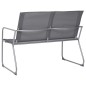 vidaXL Juego de muebles de jardín 4 piezas tela y acero gris vidaXL Juego de muebles de jardín 4 piezas tela y acero gris