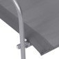 vidaXL Juego de muebles de jardín 4 piezas tela y acero gris vidaXL Juego de muebles de jardín 4 piezas tela y acero gris