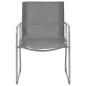 vidaXL Juego de muebles de jardín 4 piezas tela y acero gris vidaXL Juego de muebles de jardín 4 piezas tela y acero gris