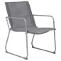 vidaXL Juego de muebles de jardín 4 piezas tela y acero gris vidaXL Juego de muebles de jardín 4 piezas tela y acero gris