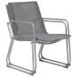 vidaXL Juego de muebles de jardín 4 piezas tela y acero gris vidaXL Juego de muebles de jardín 4 piezas tela y acero gris