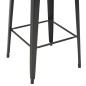 vidaXL Mesa alta de bar negra madera maciza de pino acero 60x60x108 cm vidaXL Mesa alta de bar negra madera maciza de pino acero 60x60x108 cm