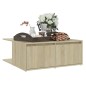 vidaXL Mesa de centro madera contrachapada roble Sonoma 80x80x31 cm
