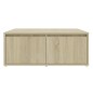 vidaXL Mesa de centro madera contrachapada roble Sonoma 80x80x31 cm