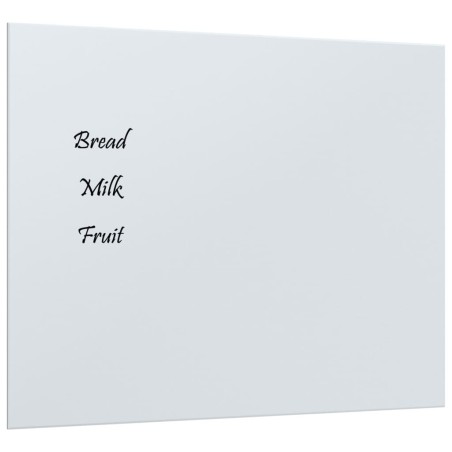 vidaXL Pizarra magnética de pared vidrio templado blanco 50x40 cm