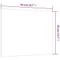vidaXL Pizarra magnética de pared vidrio templado blanco 50x40 cm