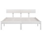 vidaXL Estructura de cama de madera maciza de pino blanco 140x190 cm vidaXL Estructura de cama de madera maciza de pino blanco 140x190 cm