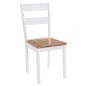 vidaXL Sillas de comedor 4 unidades madera maciza de caucho blanco vidaXL Sillas de comedor 4 unidades madera maciza de caucho blanco
