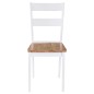 vidaXL Sillas de comedor 4 unidades madera maciza de caucho blanco vidaXL Sillas de comedor 4 unidades madera maciza de caucho blanco