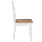 vidaXL Sillas de comedor 4 unidades madera maciza de caucho blanco vidaXL Sillas de comedor 4 unidades madera maciza de caucho blanco
