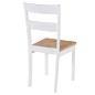 vidaXL Sillas de comedor 4 unidades madera maciza de caucho blanco vidaXL Sillas de comedor 4 unidades madera maciza de caucho blanco