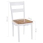 vidaXL Sillas de comedor 4 unidades madera maciza de caucho blanco vidaXL Sillas de comedor 4 unidades madera maciza de caucho blanco