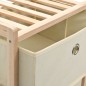 vidaXL Estantería de almacenaje 3 cestas de tela madera de cedro beige vidaXL Estantería de almacenaje 3 cestas de tela madera de cedro beige