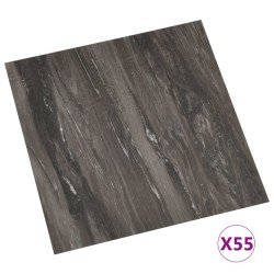 vidaXL Lamas para suelo autoadhesivas 55 uds PVC 5,11 m² gris oscuro