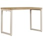 vidaXL Mesa de comedor de madera maciza de mango y acero 115x55x76 cm vidaXL Mesa de comedor de madera maciza de mango y acero 115x55x76 cm