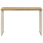 vidaXL Mesa de comedor de madera maciza de mango y acero 115x55x76 cm vidaXL Mesa de comedor de madera maciza de mango y acero 115x55x76 cm
