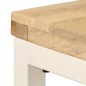 vidaXL Mesa de comedor de madera maciza de mango y acero 115x55x76 cm vidaXL Mesa de comedor de madera maciza de mango y acero 115x55x76 cm