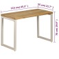 vidaXL Mesa de comedor de madera maciza de mango y acero 115x55x76 cm vidaXL Mesa de comedor de madera maciza de mango y acero 115x55x76 cm