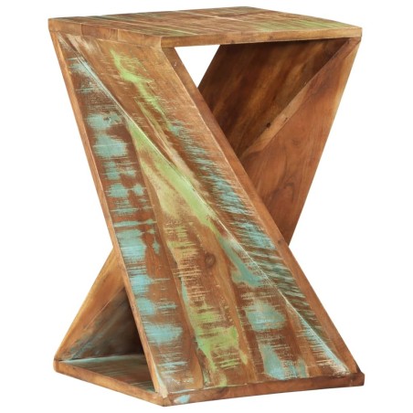 vidaXL Mesa auxiliar madera maciza reciclada 35x35x55 cm