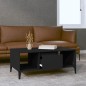vidaXL Mesa de centro madera contrachapada negro 90x50x36,5 cm vidaXL Mesa de centro madera contrachapada negro 90x50x36,5 cm