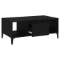 vidaXL Mesa de centro madera contrachapada negro 90x50x36,5 cm vidaXL Mesa de centro madera contrachapada negro 90x50x36,5 cm