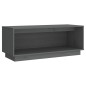 vidaXL Mueble de TV de madera maciza de pino gris 90x35x35 cm