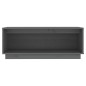 vidaXL Mueble de TV de madera maciza de pino gris 90x35x35 cm