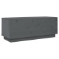 vidaXL Mueble de TV de madera maciza de pino gris 90x35x35 cm