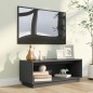 vidaXL Mueble de TV de madera maciza de pino gris 90x35x35 cm