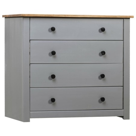 vidaXL Armario auxiliar madera de pino Panamá Range gris 80x40x73 cm