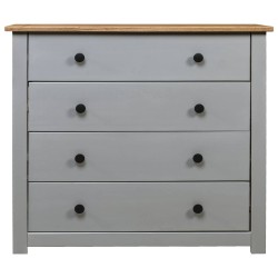 vidaXL Armario auxiliar madera de pino Panamá Range gris 80x40x73 cm