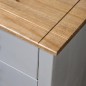 vidaXL Armario auxiliar madera de pino Panamá Range gris 80x40x73 cm