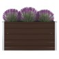 vidaXL Jardinera elevada de acero galvanizado marrón 100x100x45 cm vidaXL Jardinera elevada de acero galvanizado marrón 100x100x45 cm