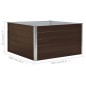 vidaXL Jardinera elevada de acero galvanizado marrón 100x100x45 cm vidaXL Jardinera elevada de acero galvanizado marrón 100x100x45 cm