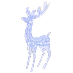 vidaXL Reno navideño acrílico XXL 250 LEDs azules 180 cm
