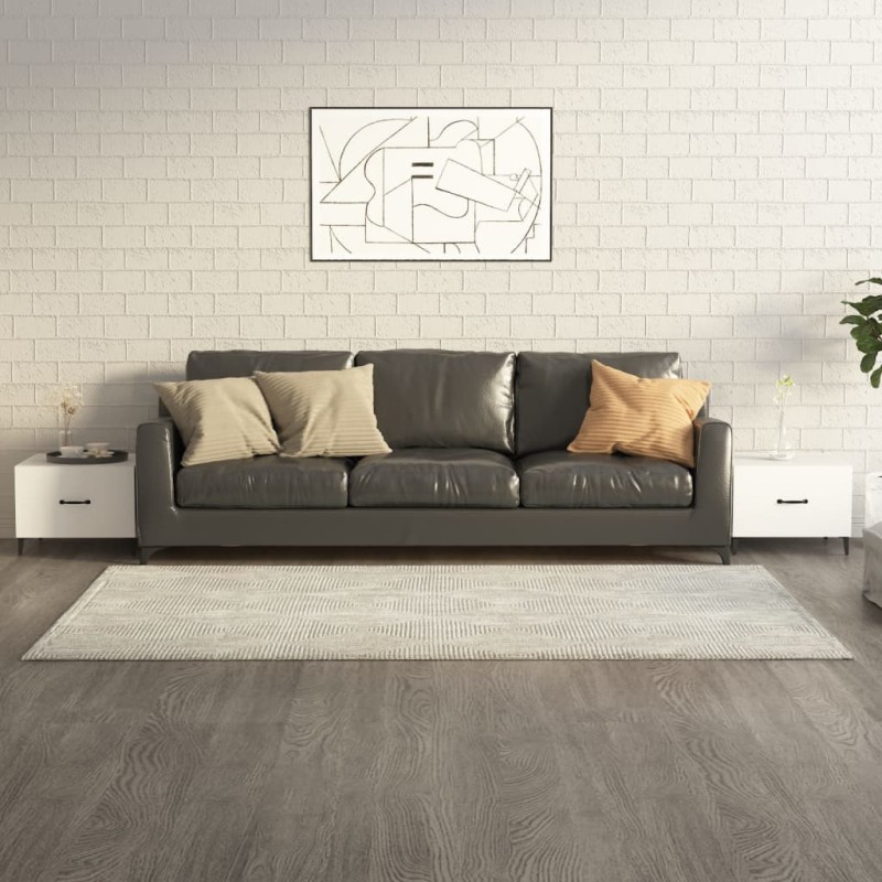vidaXL Mesa de centro con patas de metal 2 unidades blanco 50x50x40 cm vidaXL Mesa de centro con patas de metal 2 unidades blanco 50x50x40 cm