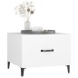 vidaXL Mesa de centro con patas de metal 2 unidades blanco 50x50x40 cm vidaXL Mesa de centro con patas de metal 2 unidades blanco 50x50x40 cm