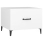 vidaXL Mesa de centro con patas de metal 2 unidades blanco 50x50x40 cm vidaXL Mesa de centro con patas de metal 2 unidades blanco 50x50x40 cm