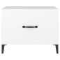 vidaXL Mesa de centro con patas de metal 2 unidades blanco 50x50x40 cm vidaXL Mesa de centro con patas de metal 2 unidades blanco 50x50x40 cm