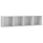 vidaXL Estantería/mueble de TV blanco brillo 143x30x36 cm vidaXL Estantería/mueble de TV blanco brillo 143x30x36 cm